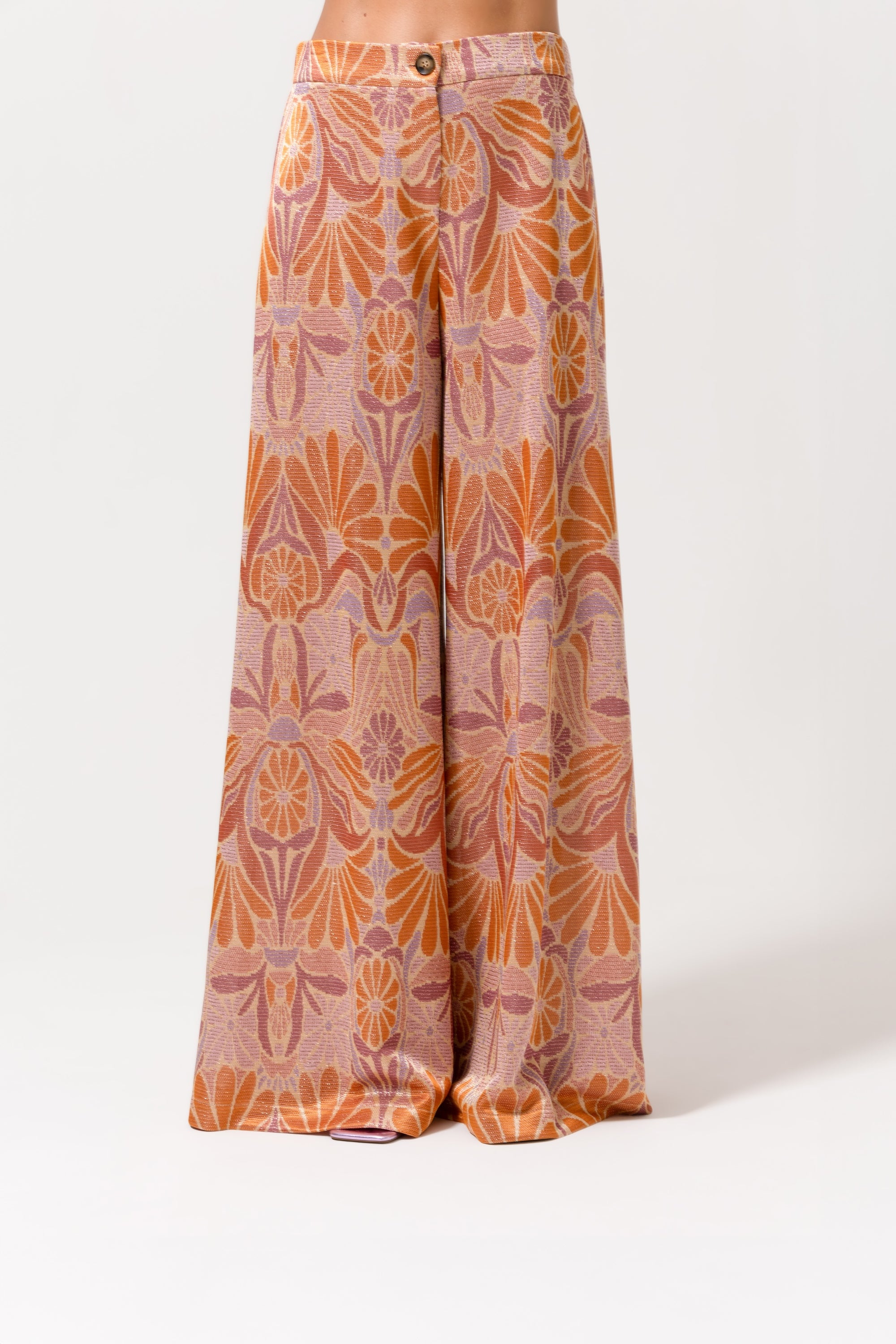 Pantalone palazzo jacquard
