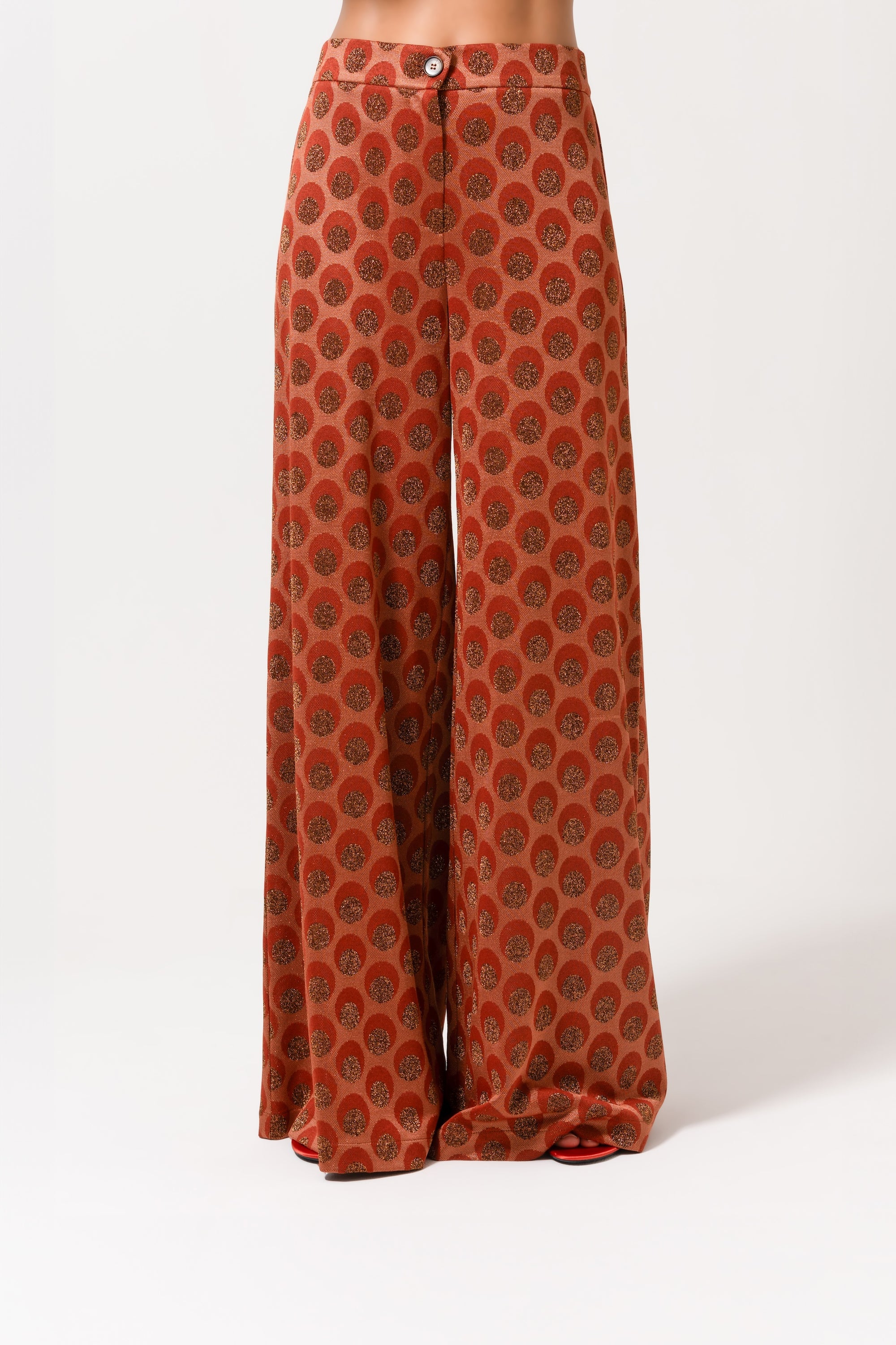 Pantalone palazzo jacquard