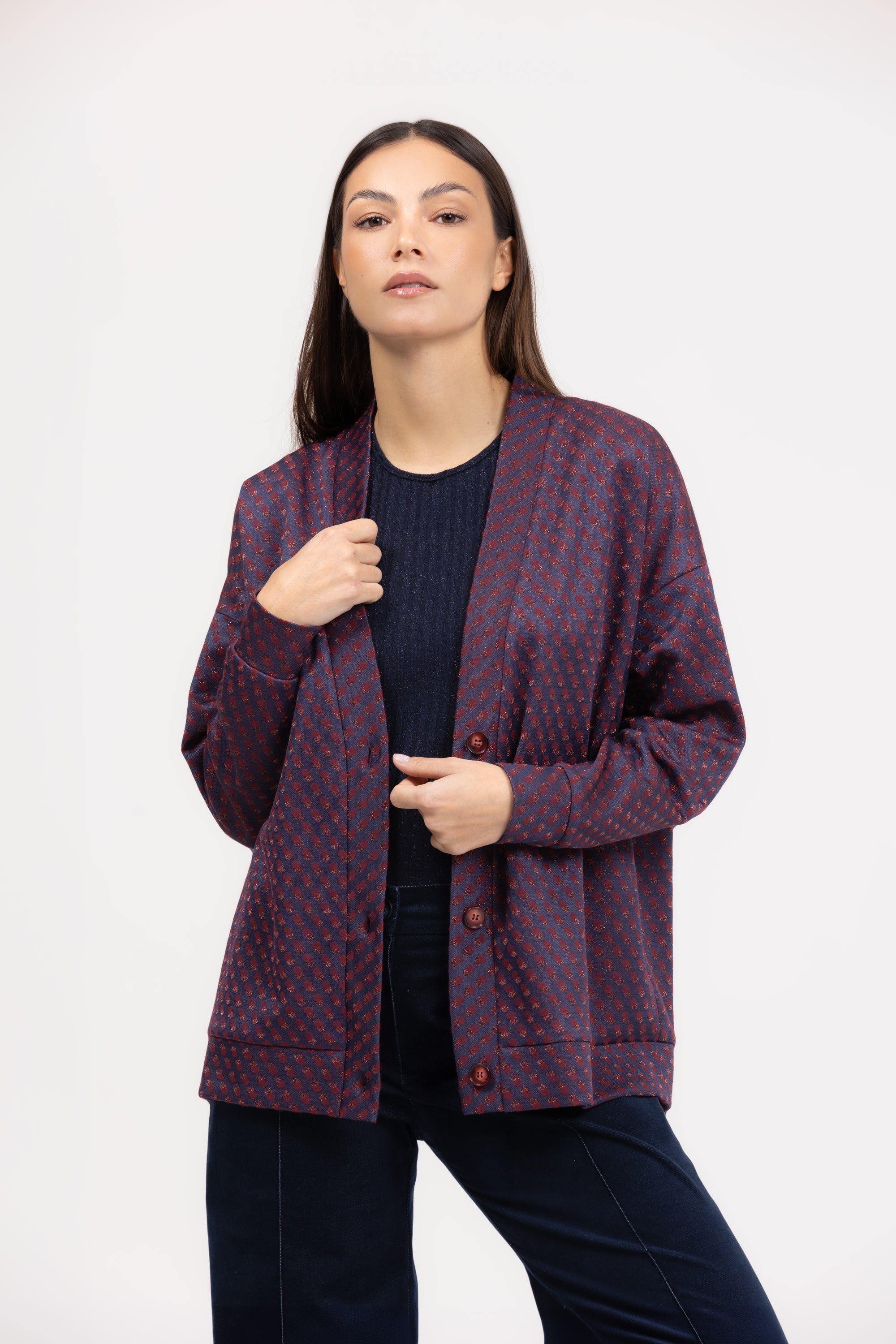 Cardigan jacquard