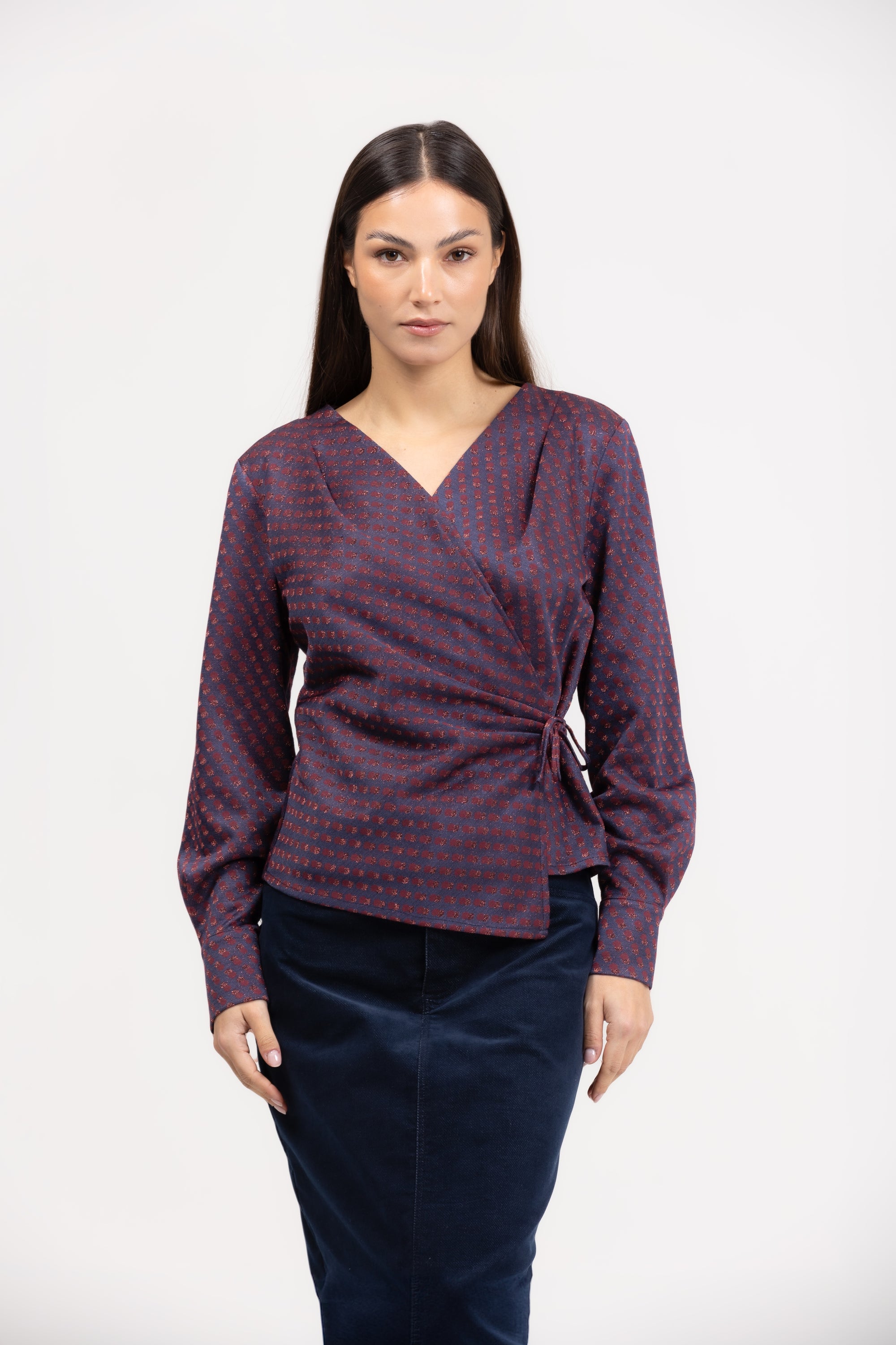 Camicia incrocio jacquard