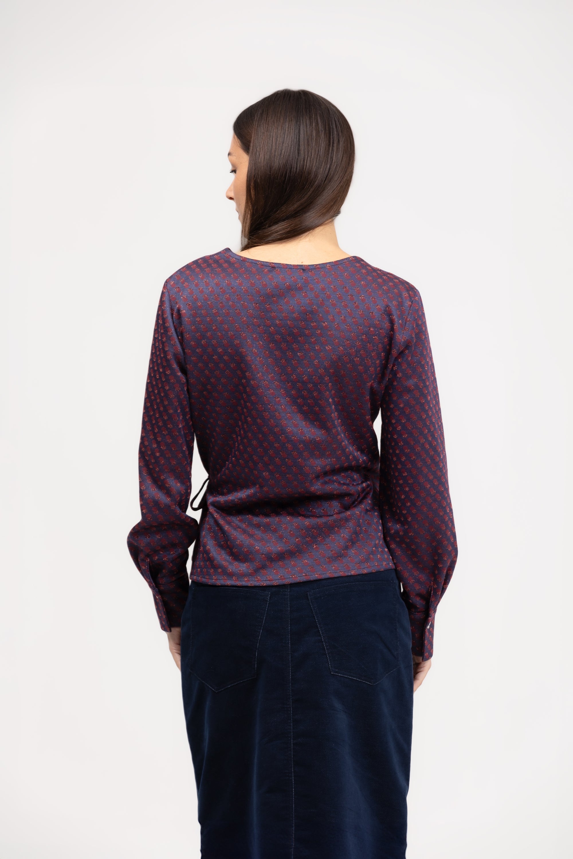 Camicia incrocio jacquard