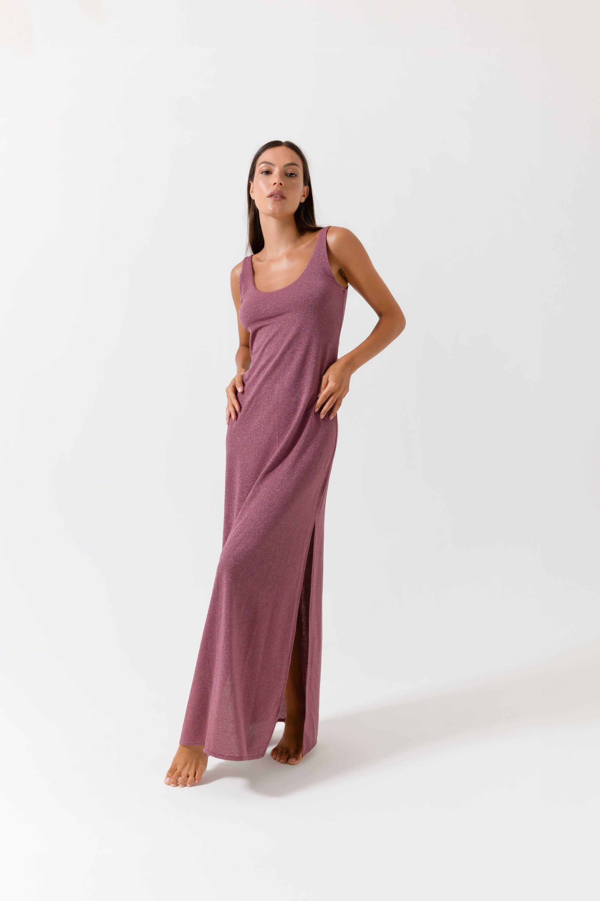 Abito canotta lurex