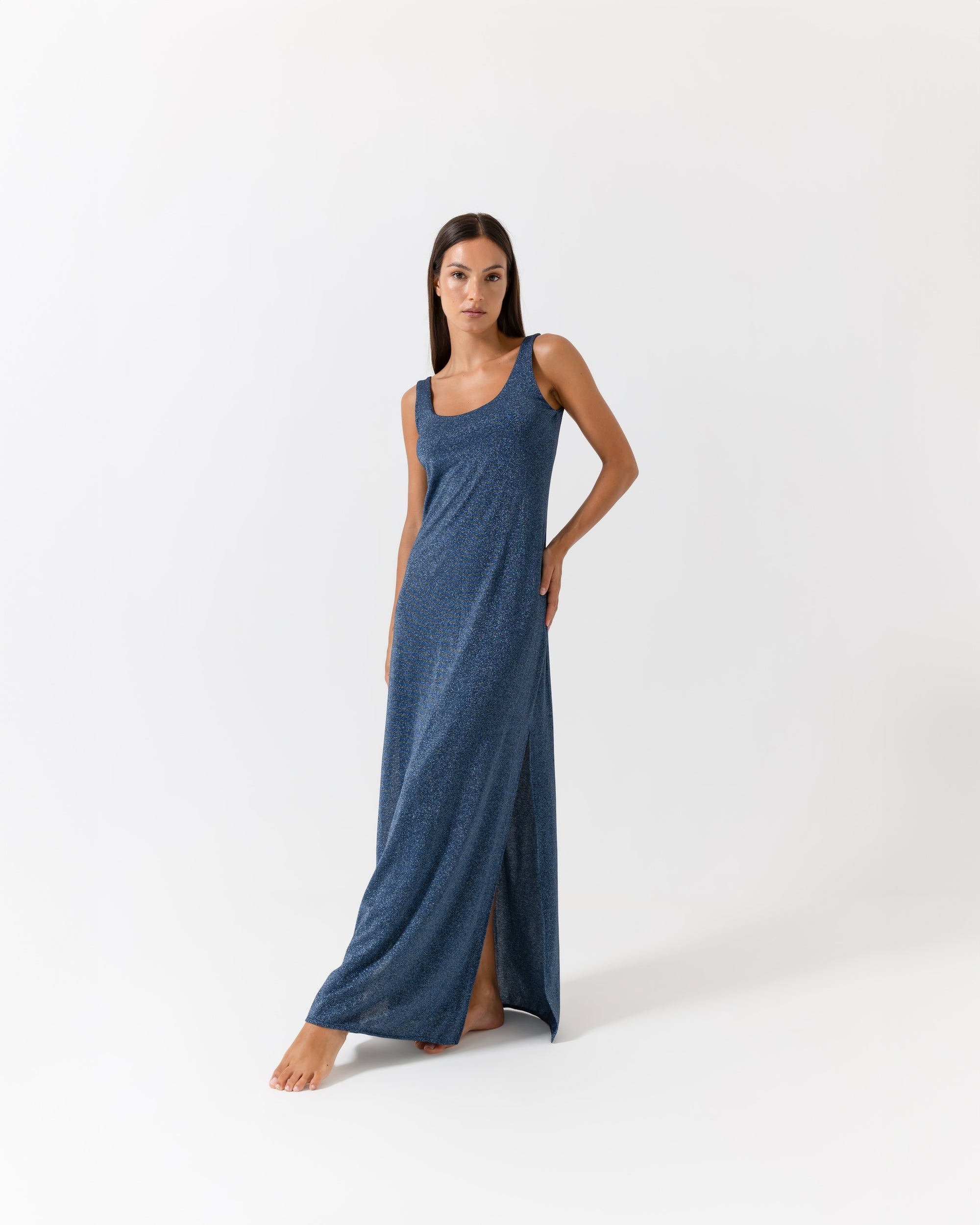 Abito canotta lurex
