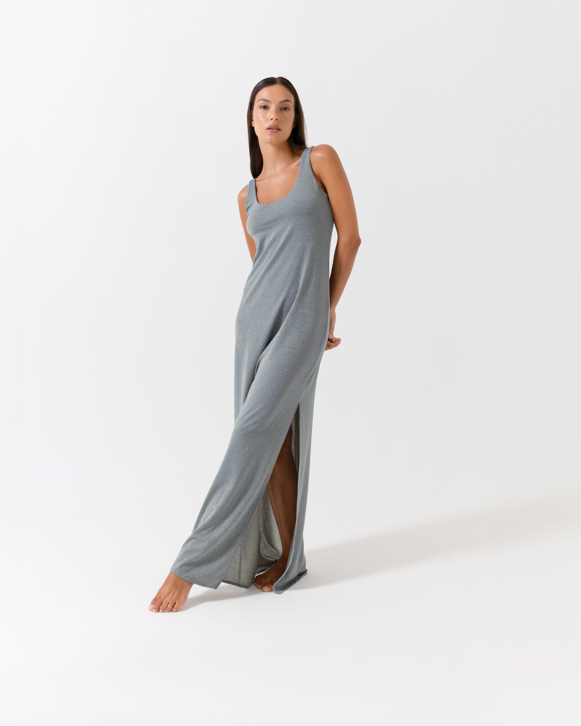 Abito canotta lurex