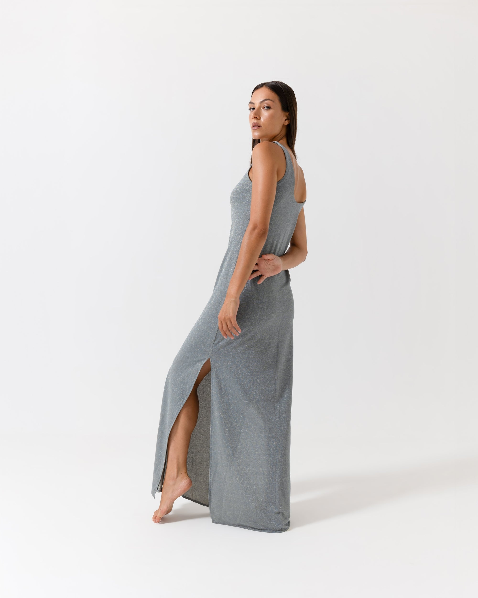 Abito canotta lurex