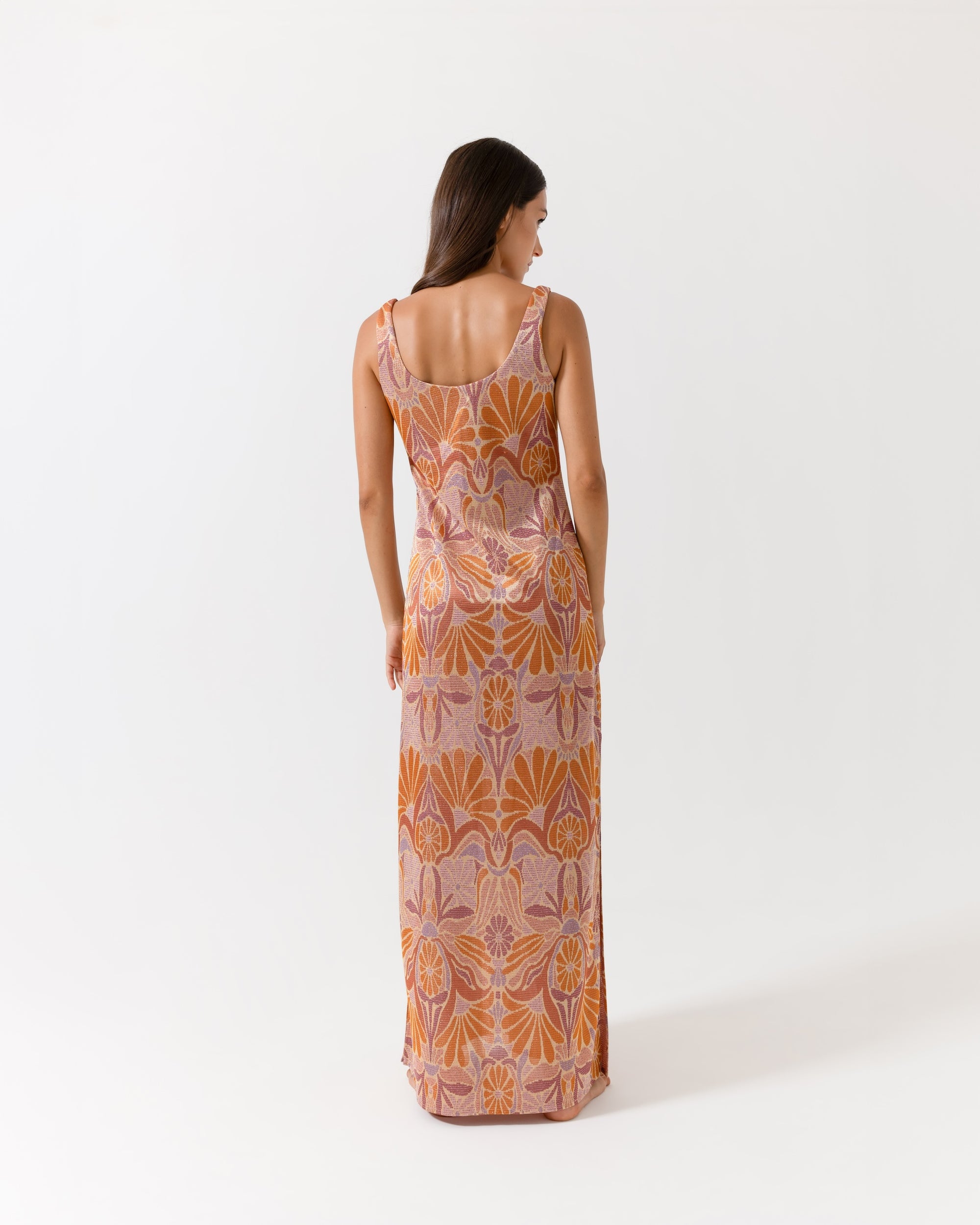 Abito canotta jacquard